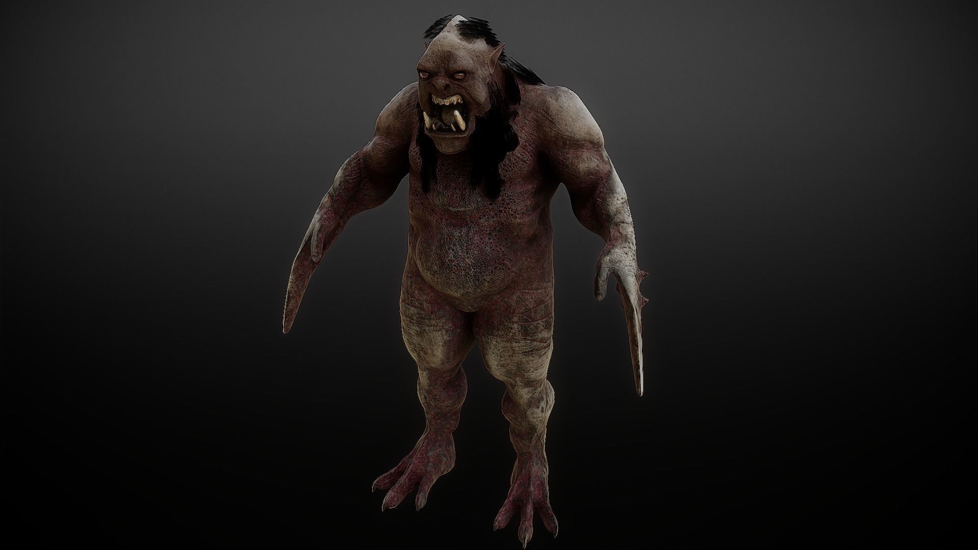 Erion beast character medieval  Low-poly 3D model_2