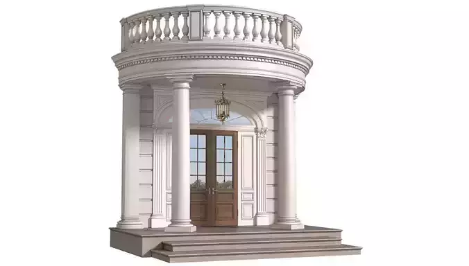 Main Entrance to the house Classic Porch balcony