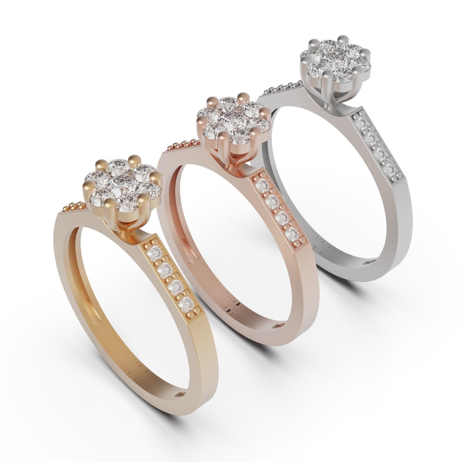 Diamond ring chamfer 2 3D print model_7