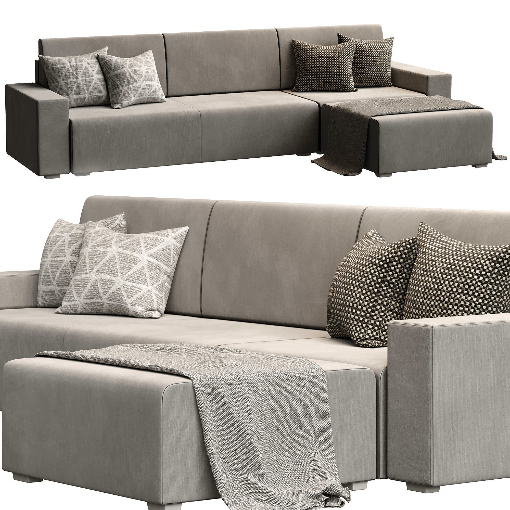 JYSK Corner Sofa 3D model CGTrader