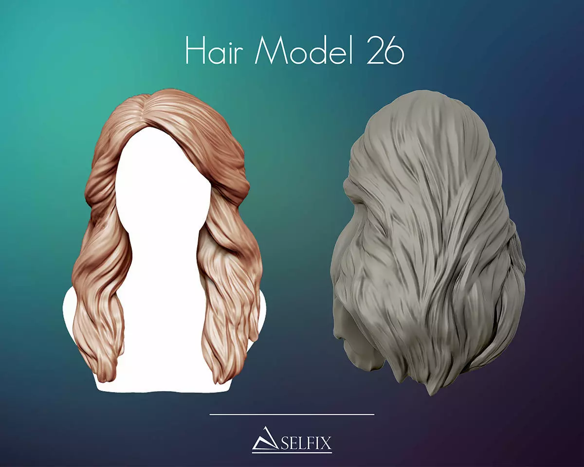 Hairstyle 26 3D print model_0