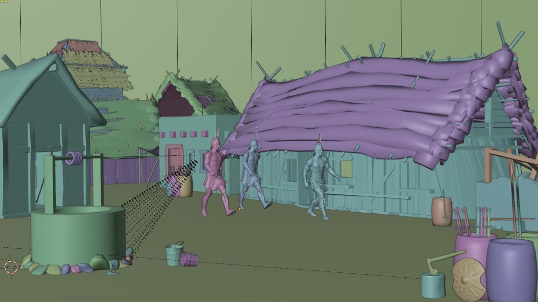 Ancient Rome Scene with all textures and animation 3D model_4