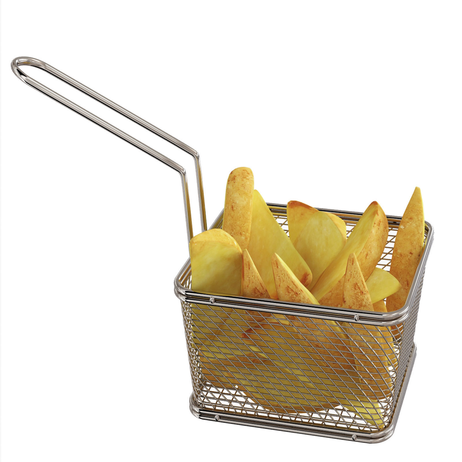 Stainless Steel Small 5 inches Fryer Basket 1 count box 3D model_1