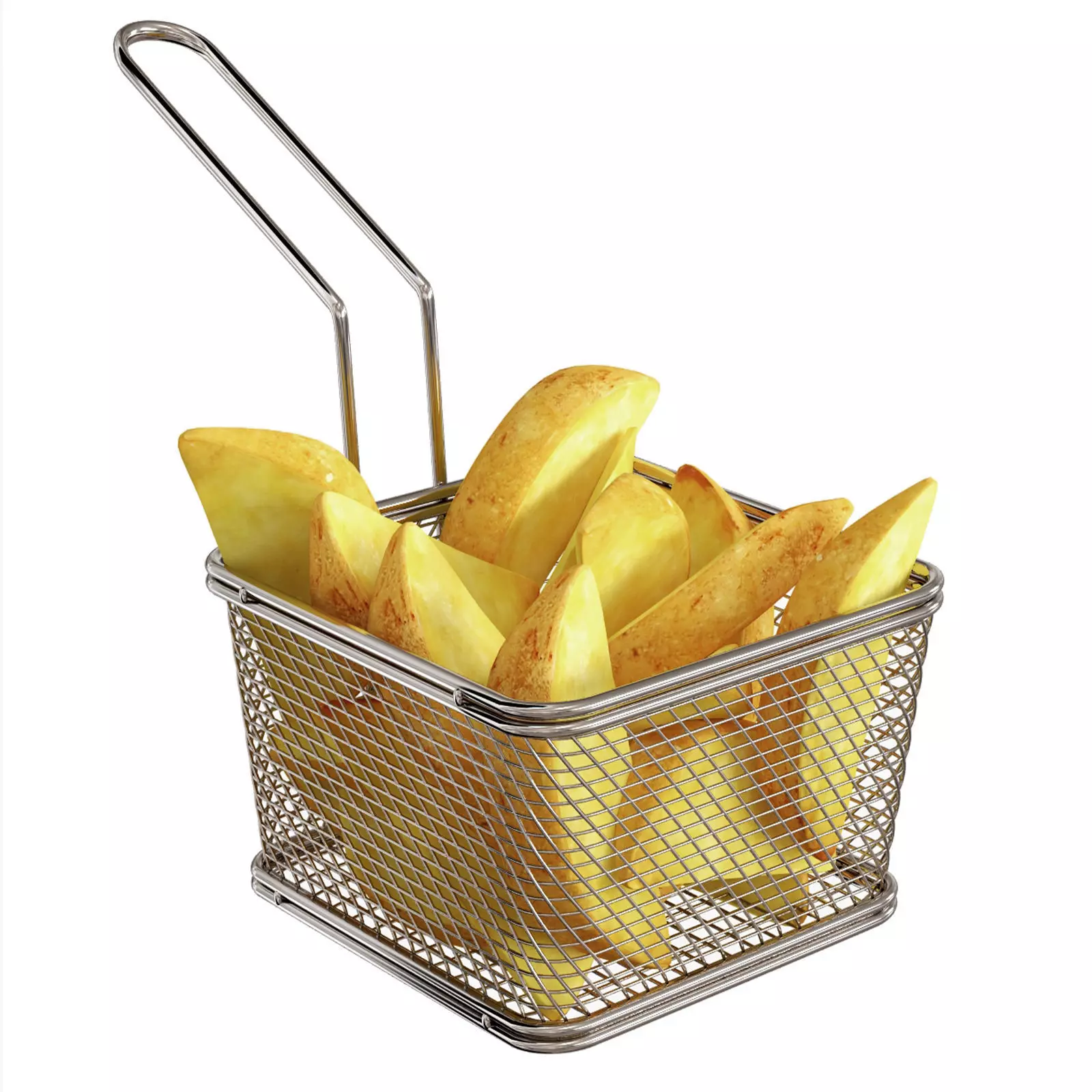 Stainless Steel Small 5 inches Fryer Basket 1 count box 3D model_0