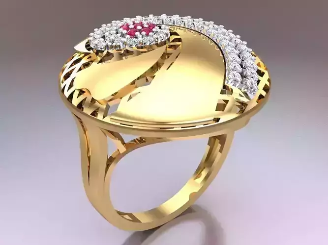  Mesh flower ring - Italian rings - Womens Rings - N6349