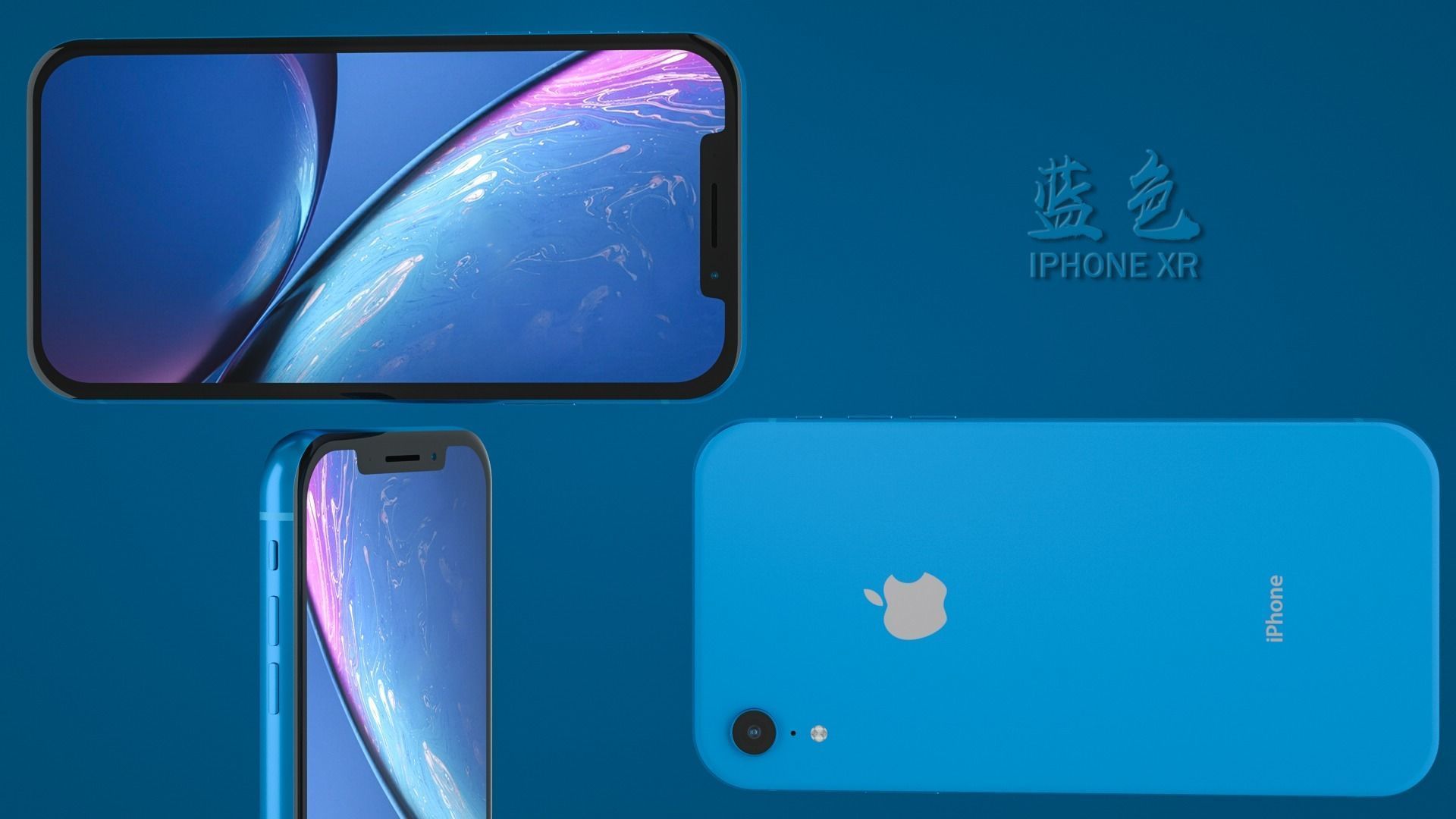 Apple iphone xr cell phone 3D model_5