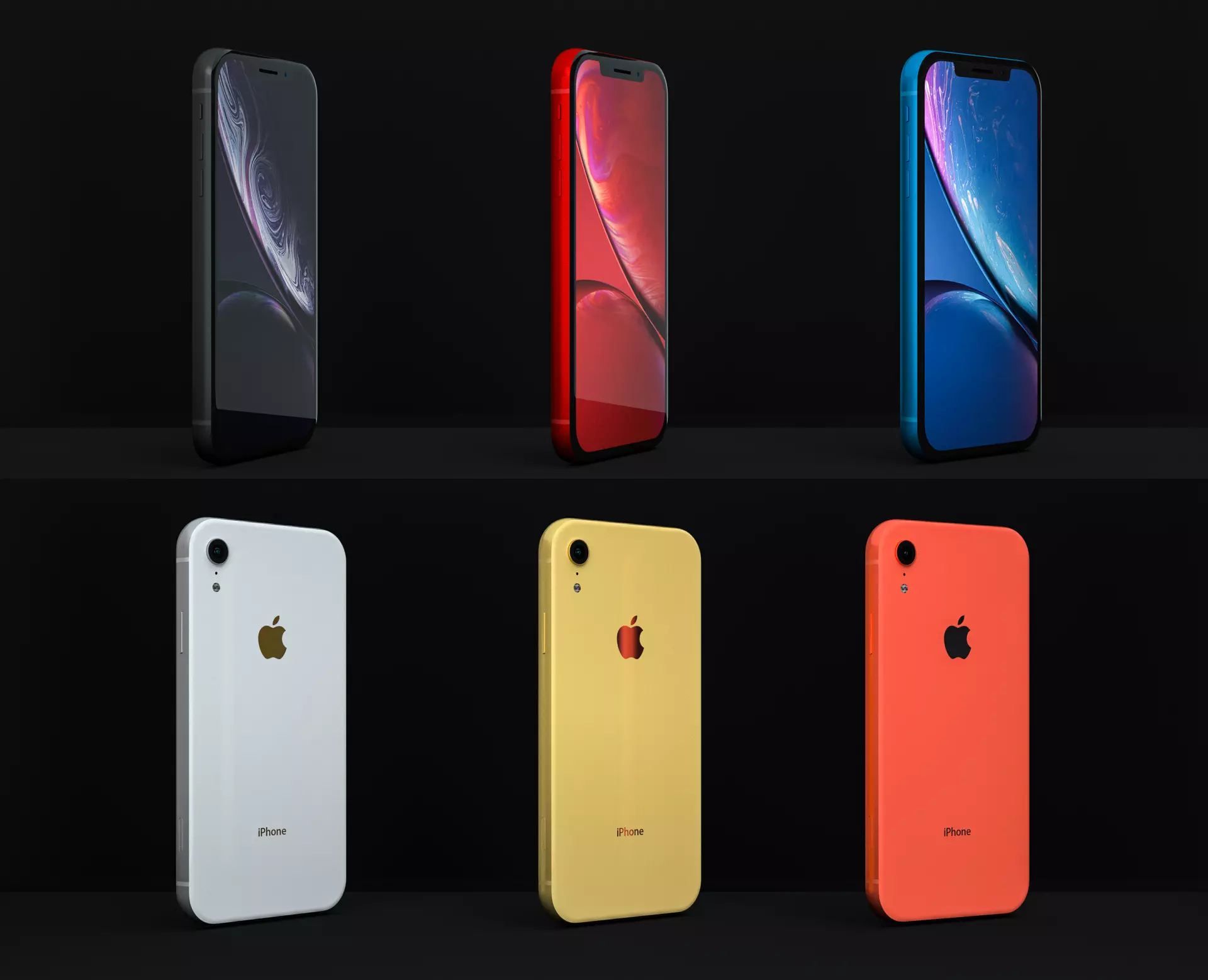 Apple iphone xr cell phone 3D model_0