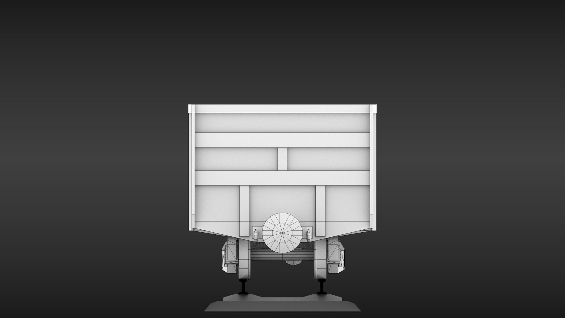 USSR Narrow gauge cargo wagons set 3D model_12