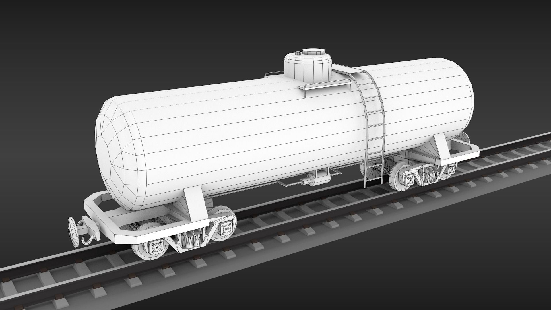 USSR Narrow gauge cargo wagons set 3D model_19