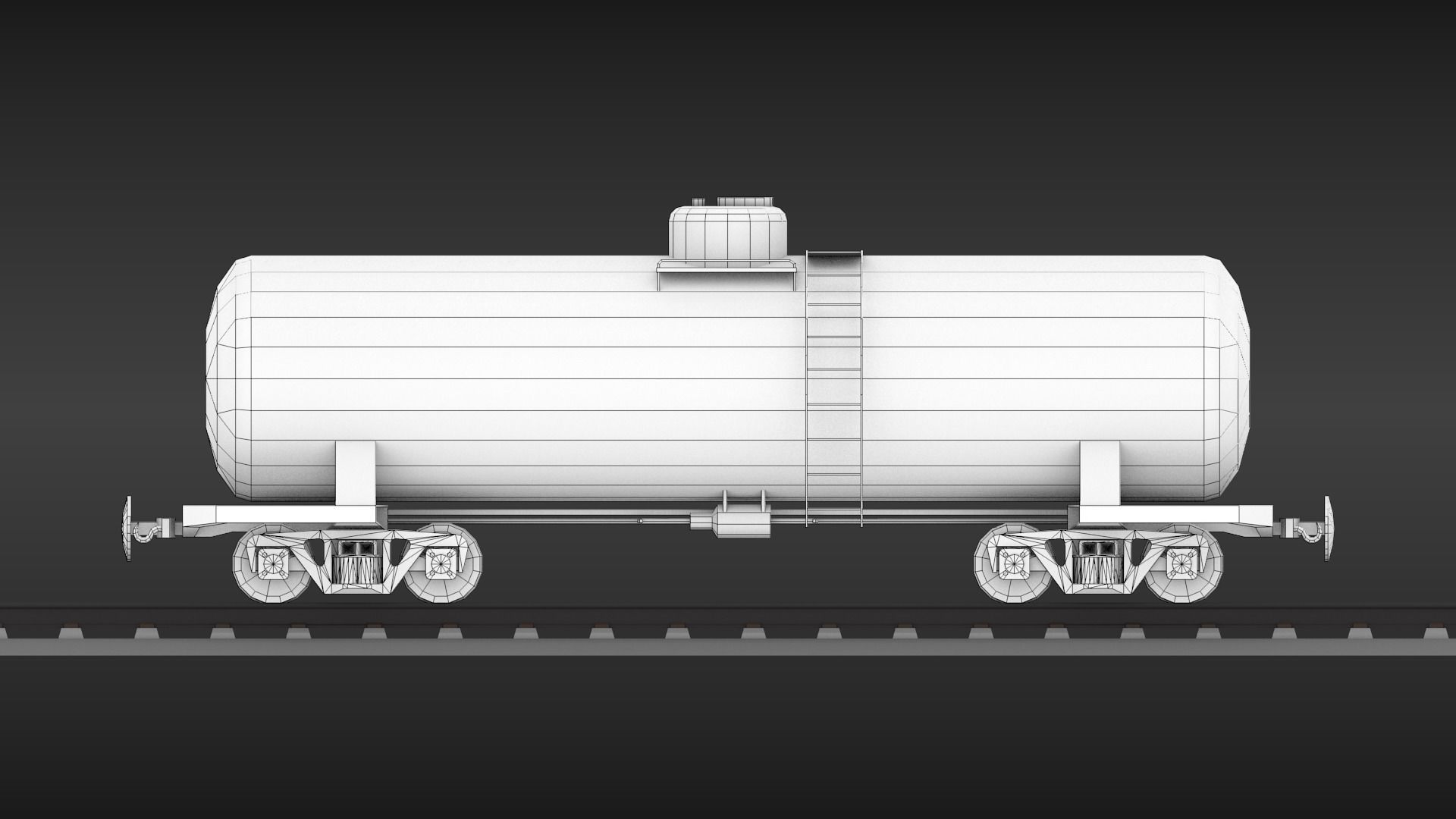 USSR Narrow gauge cargo wagons set 3D model_20
