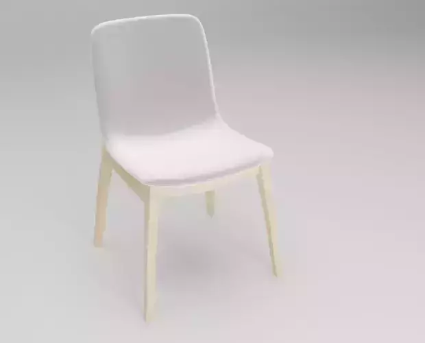 Interior Wood Dining Chair 3D model