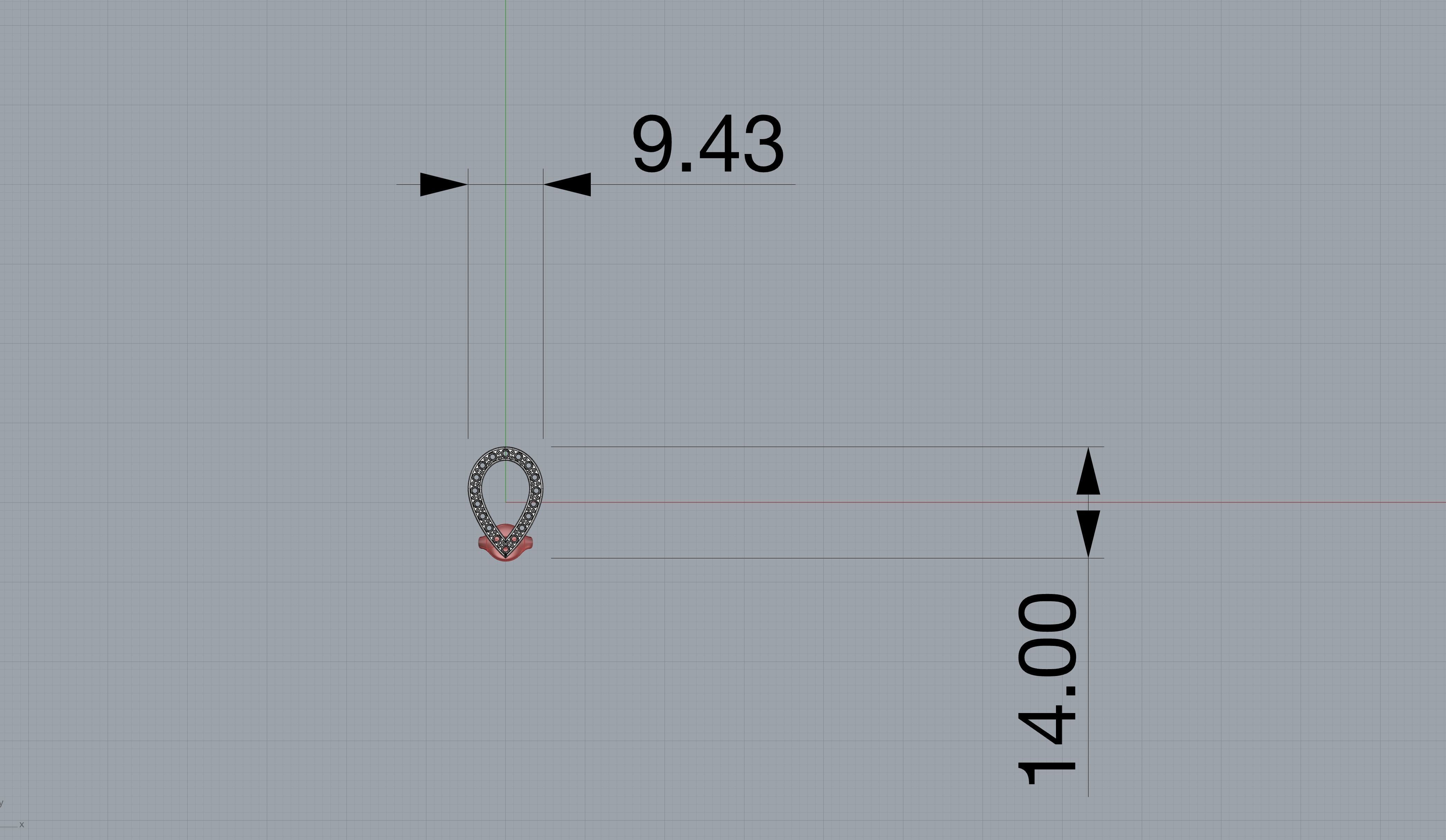 Classic Pear Shape Diamond Earring 3D print model_4