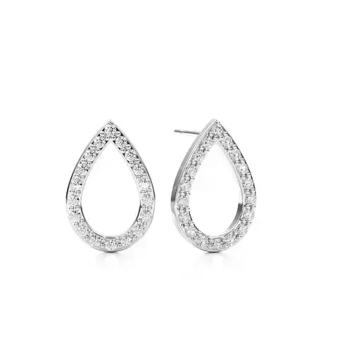 Classic Pear Shape Diamond Earring