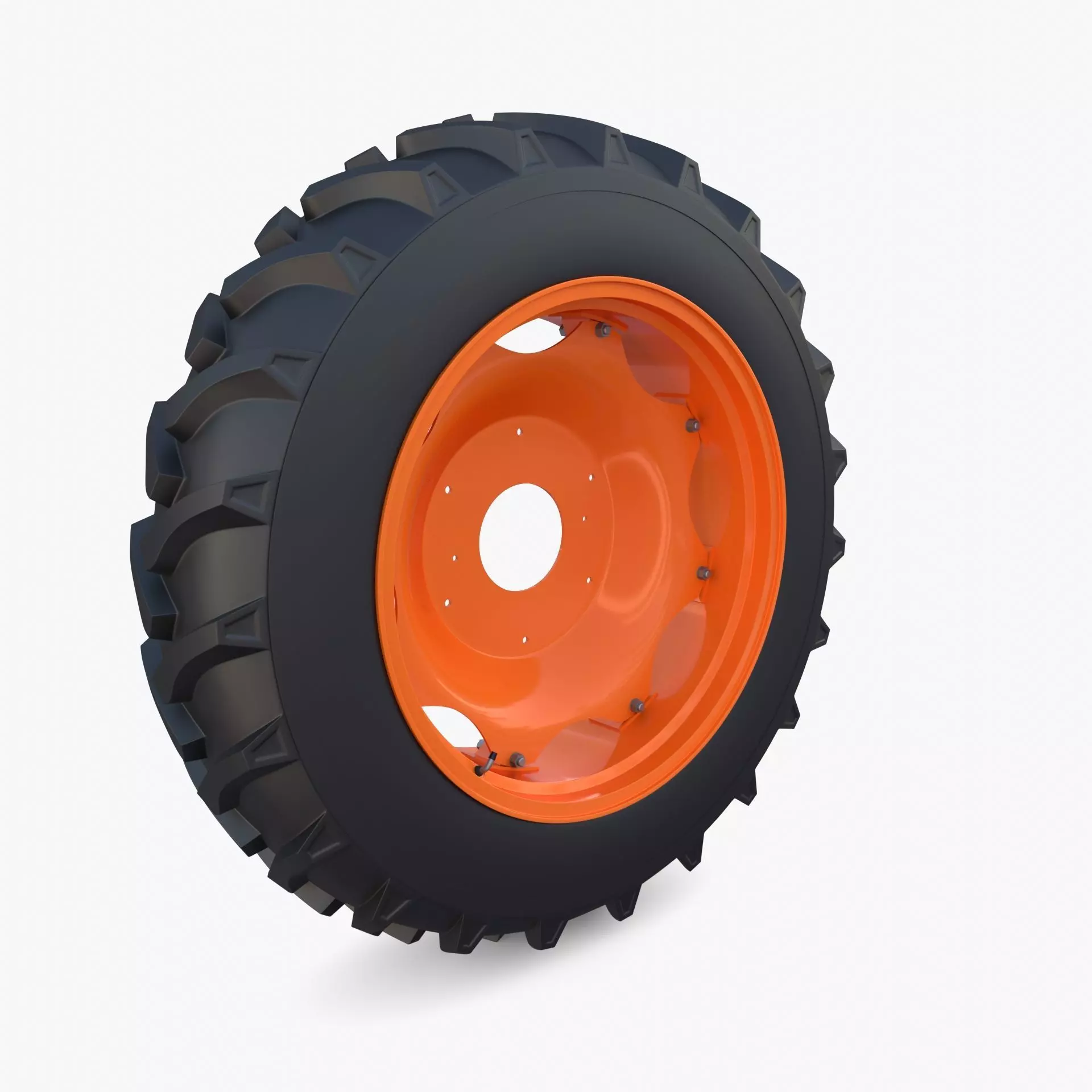 Full Tractor wheel v2 3D model_0