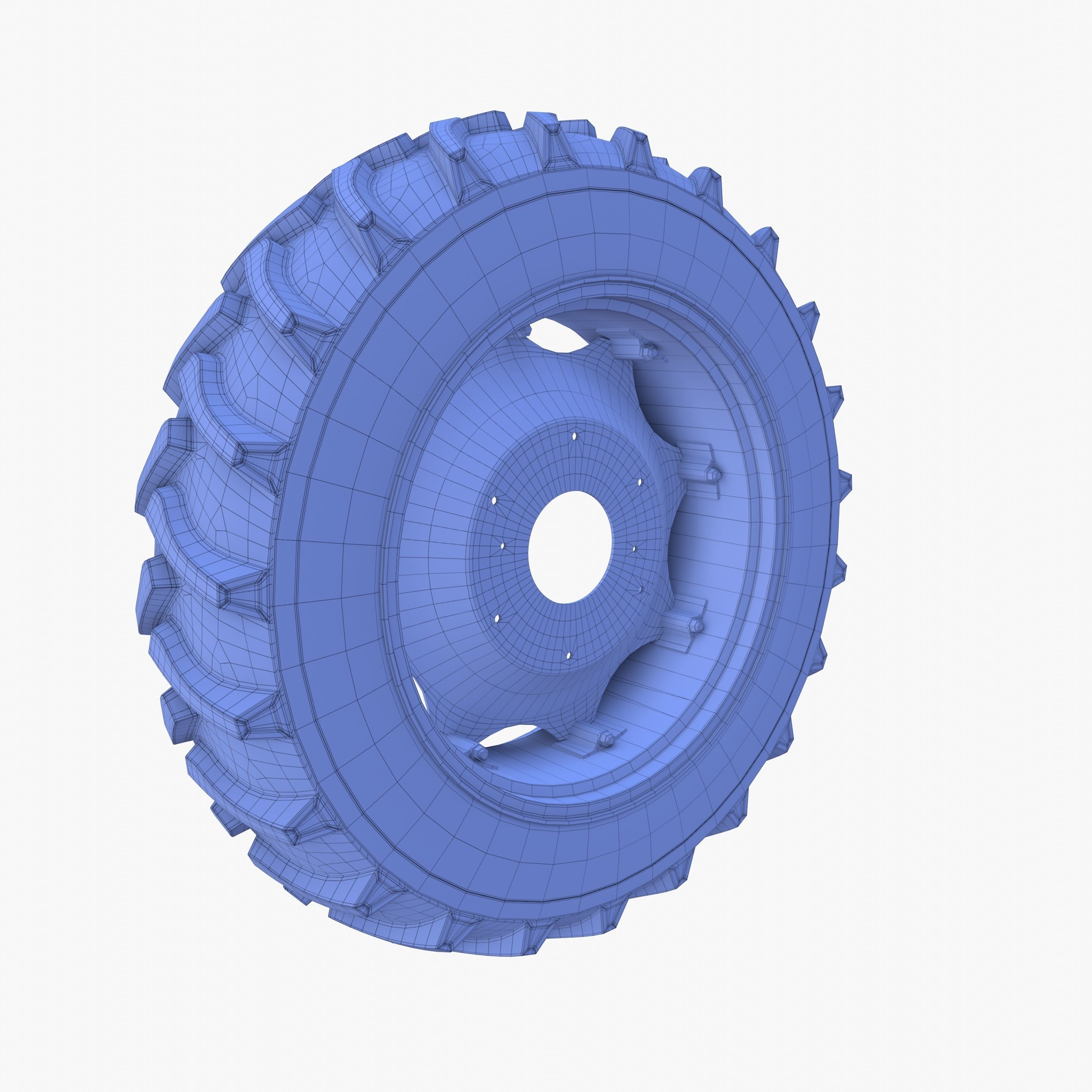 Full Tractor wheel v2 3D model_13