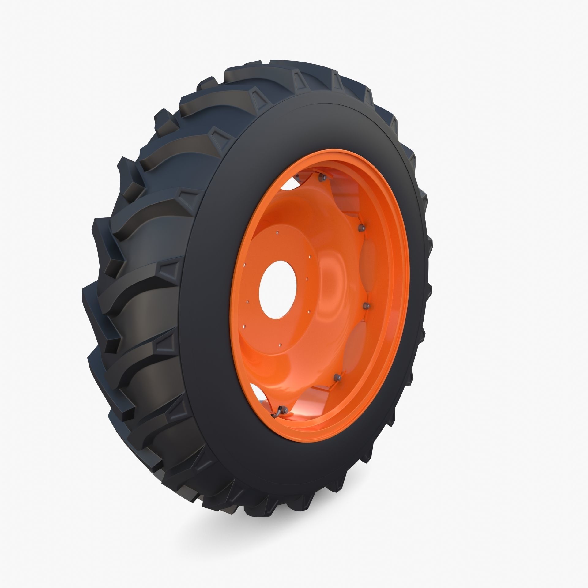 Full Tractor wheel v2 3D model_8