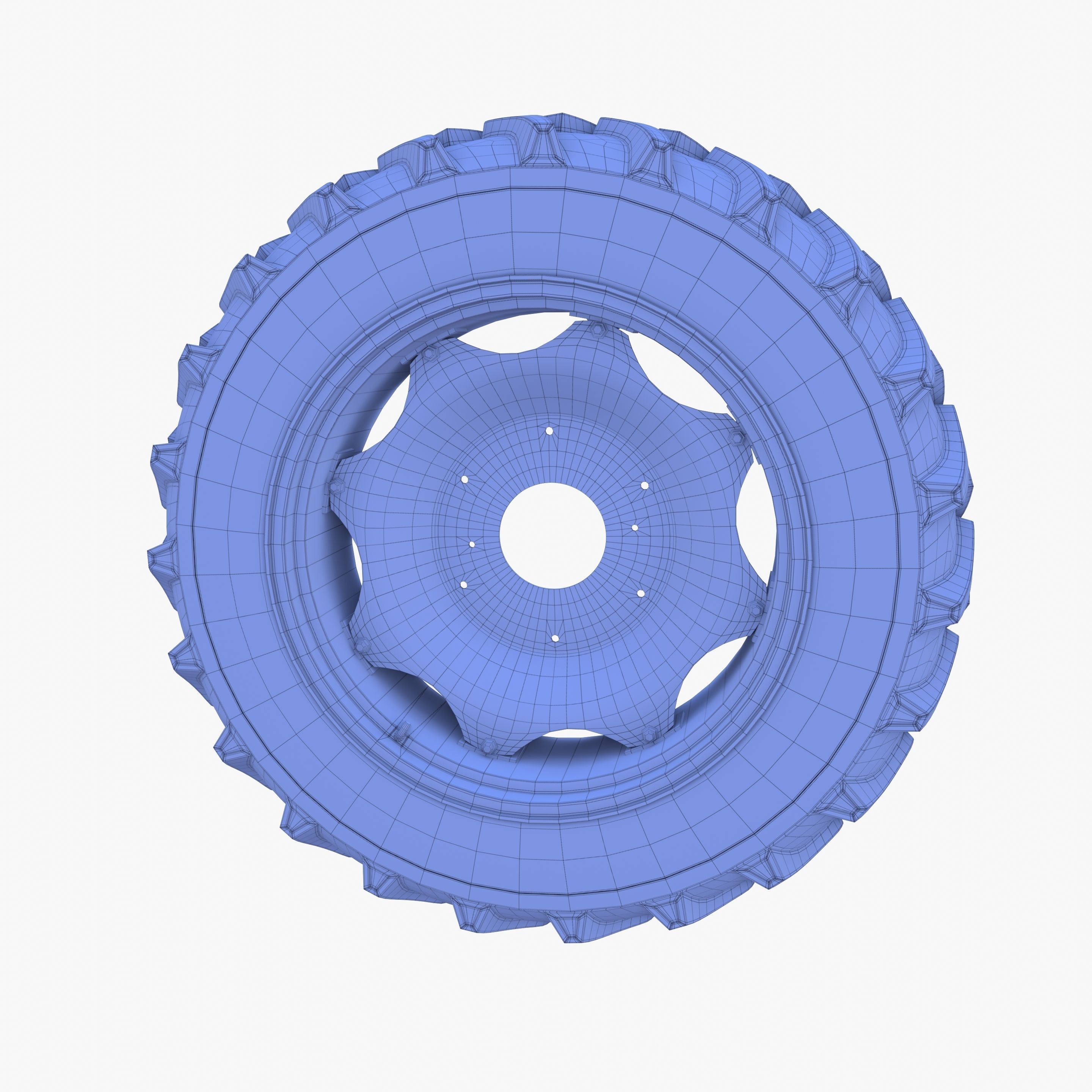 Full Tractor wheel v2 3D model_10