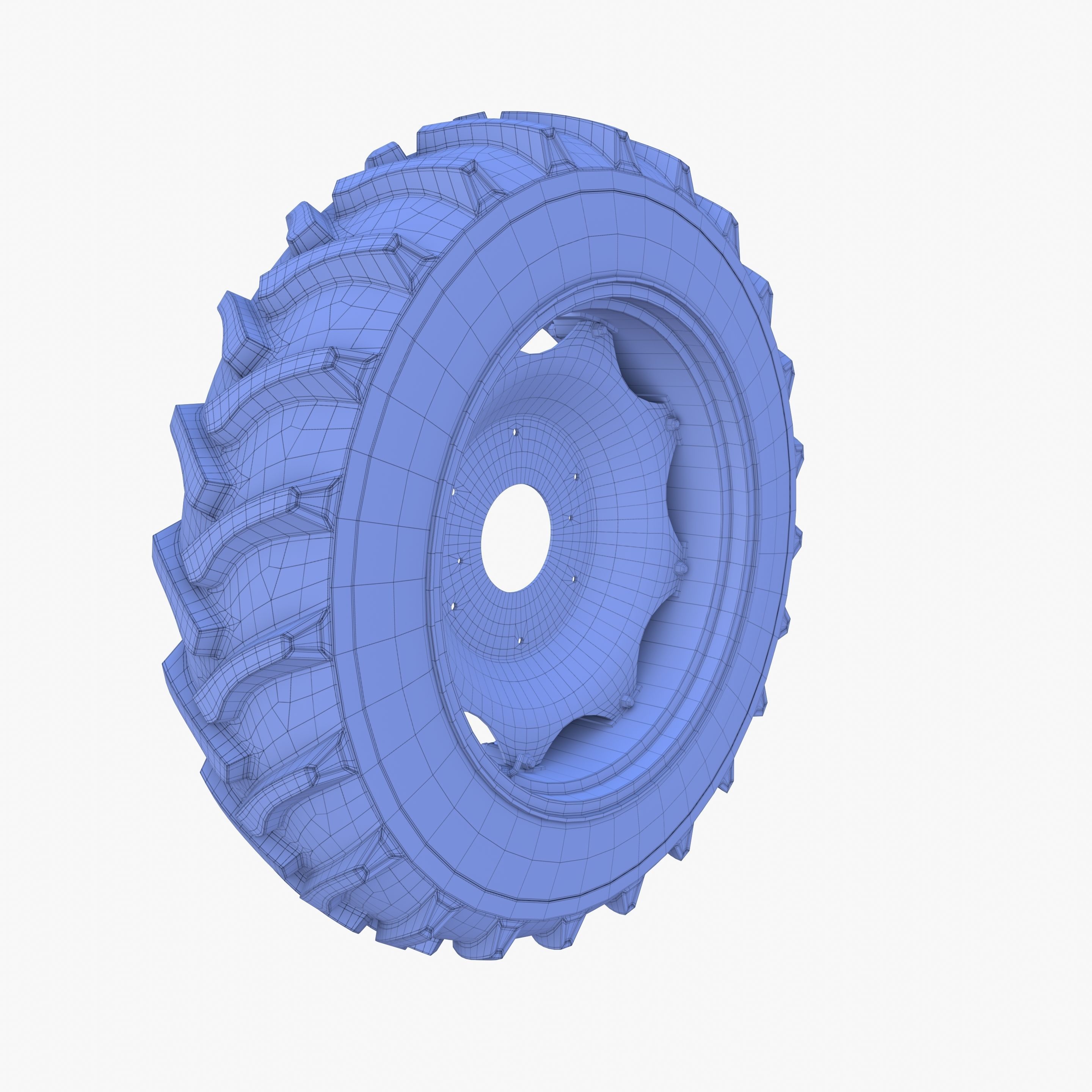 Full Tractor wheel v2 3D model_15
