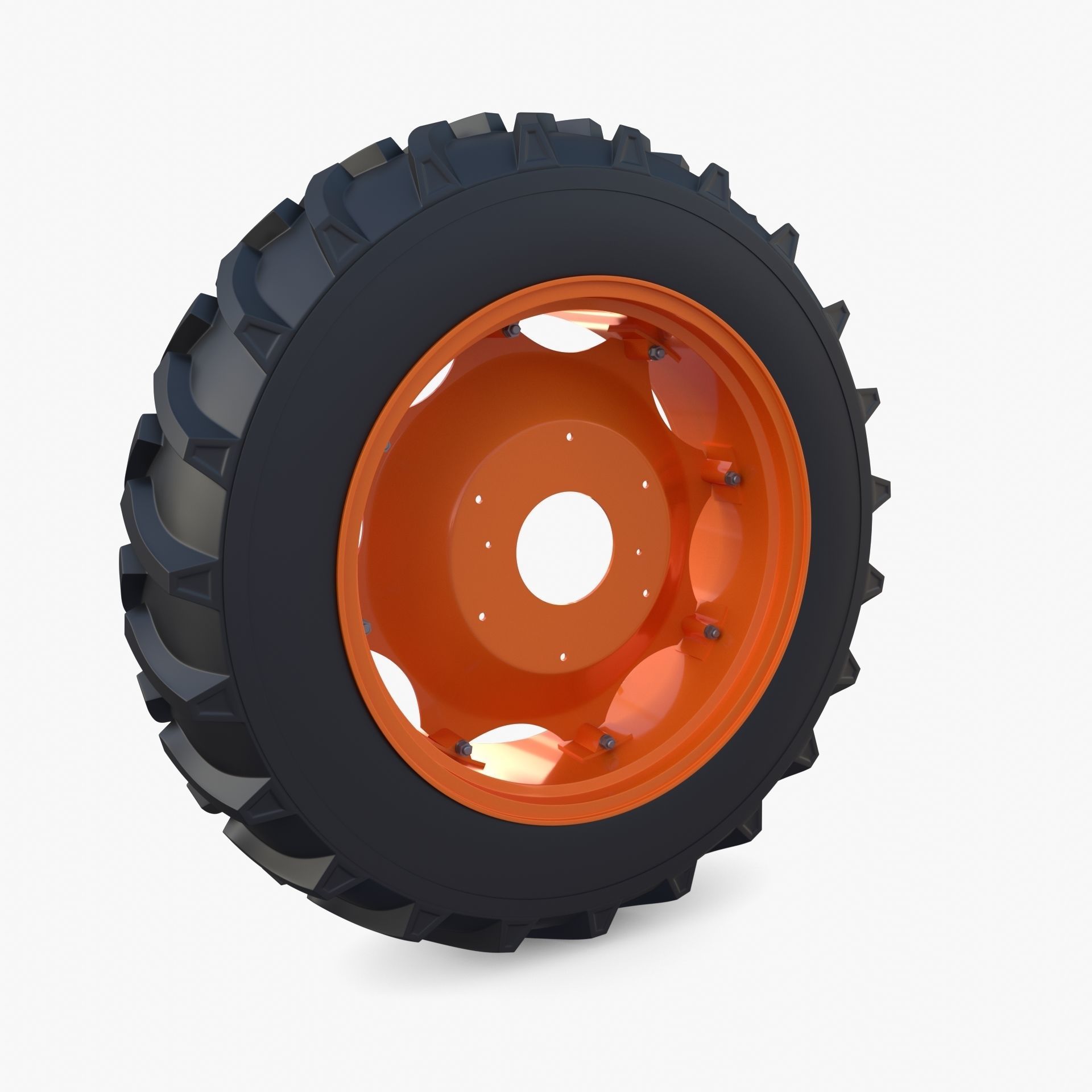 Full Tractor wheel v2 3D model_5