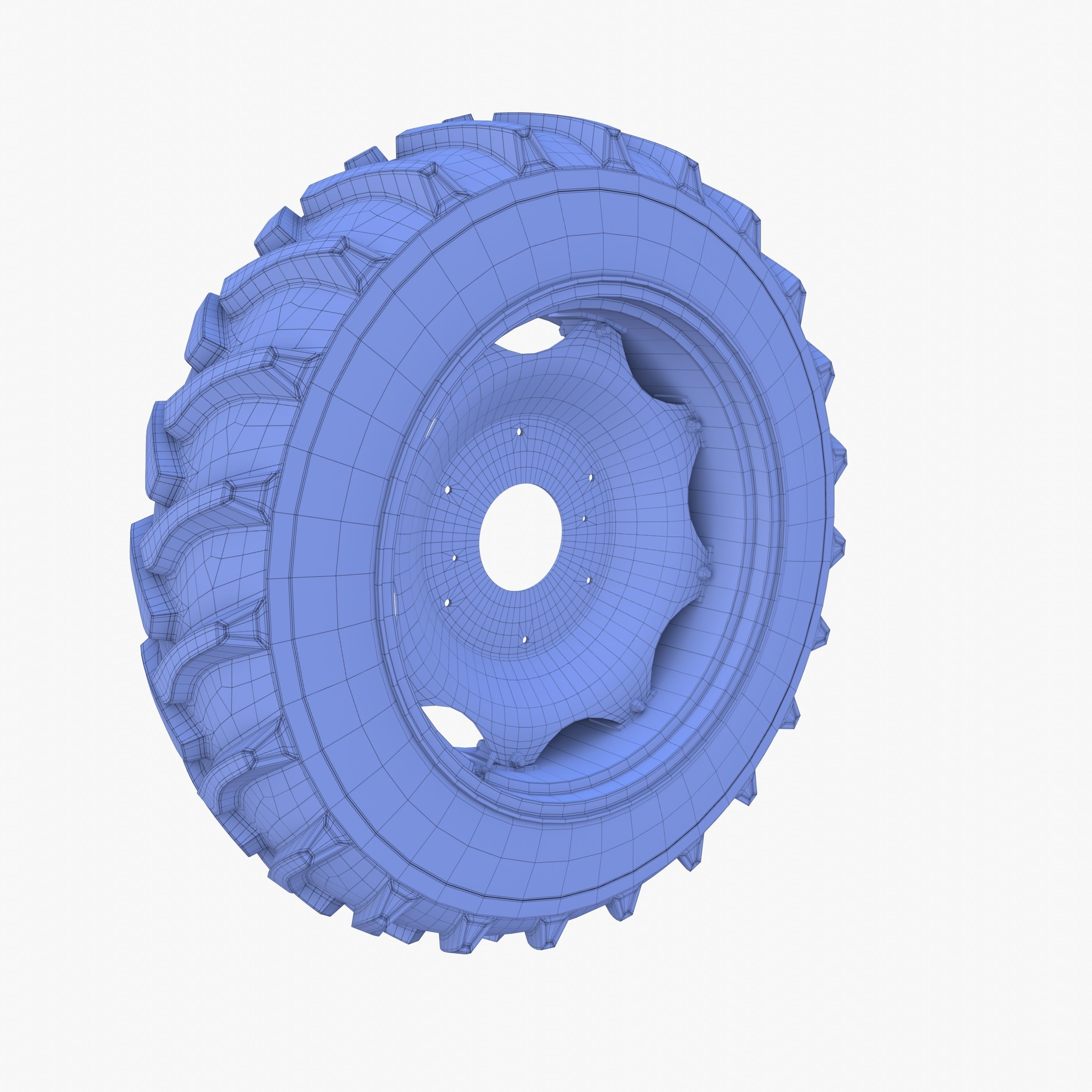 Full Tractor wheel v2 3D model_9