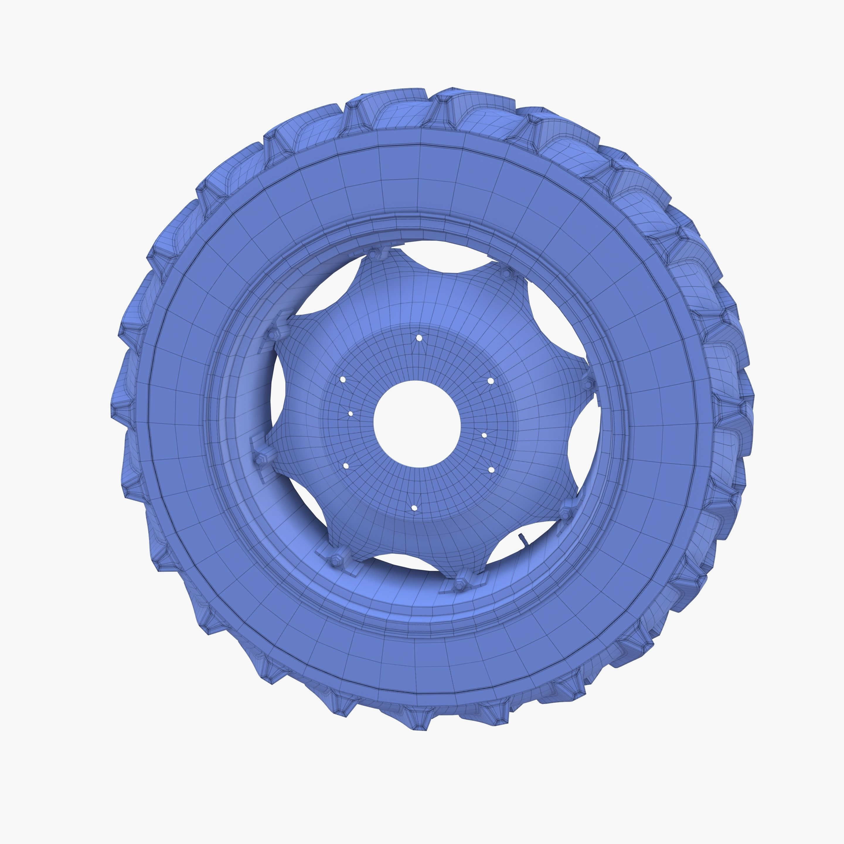 Full Tractor wheel v2 3D model_14