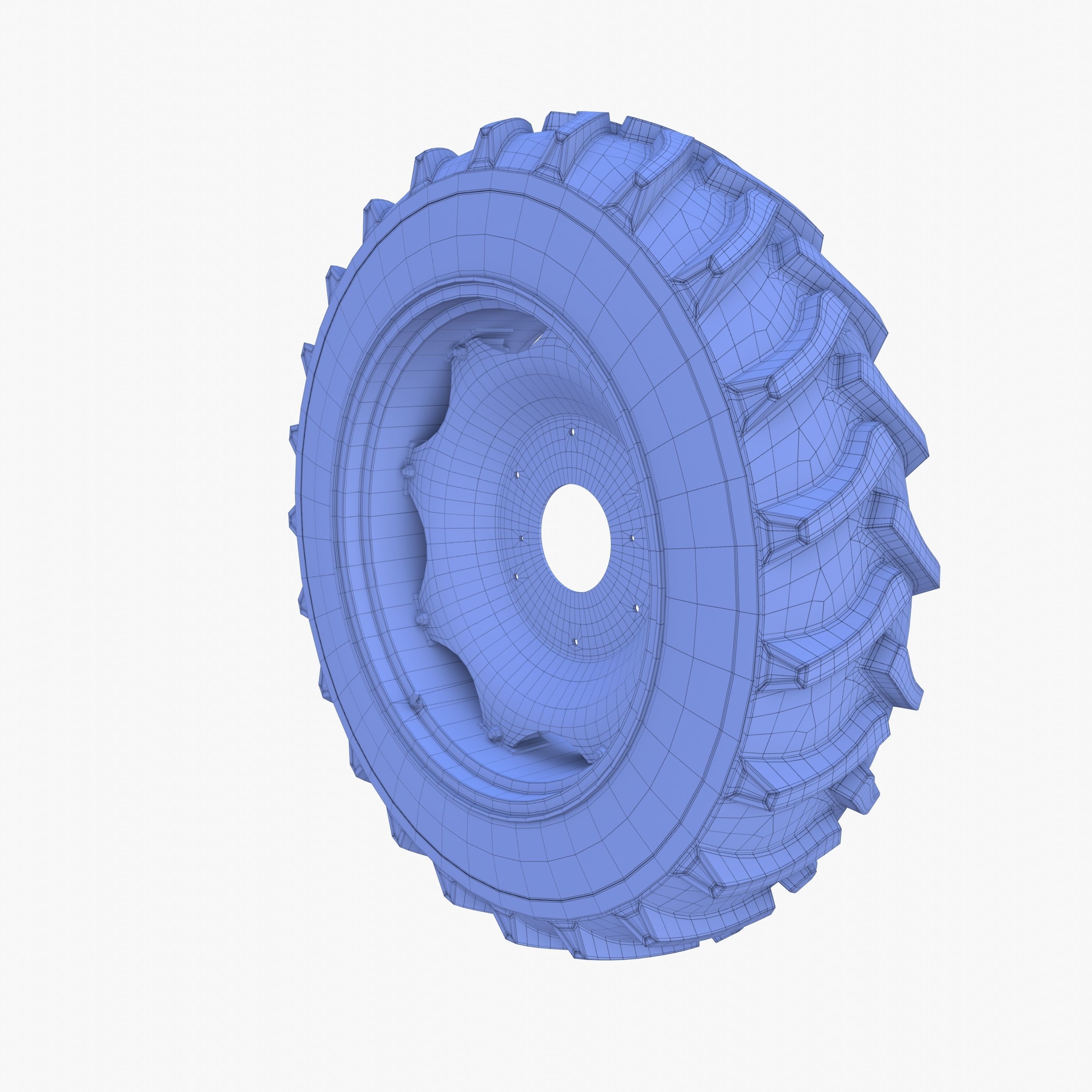 Full Tractor wheel v2 3D model_11