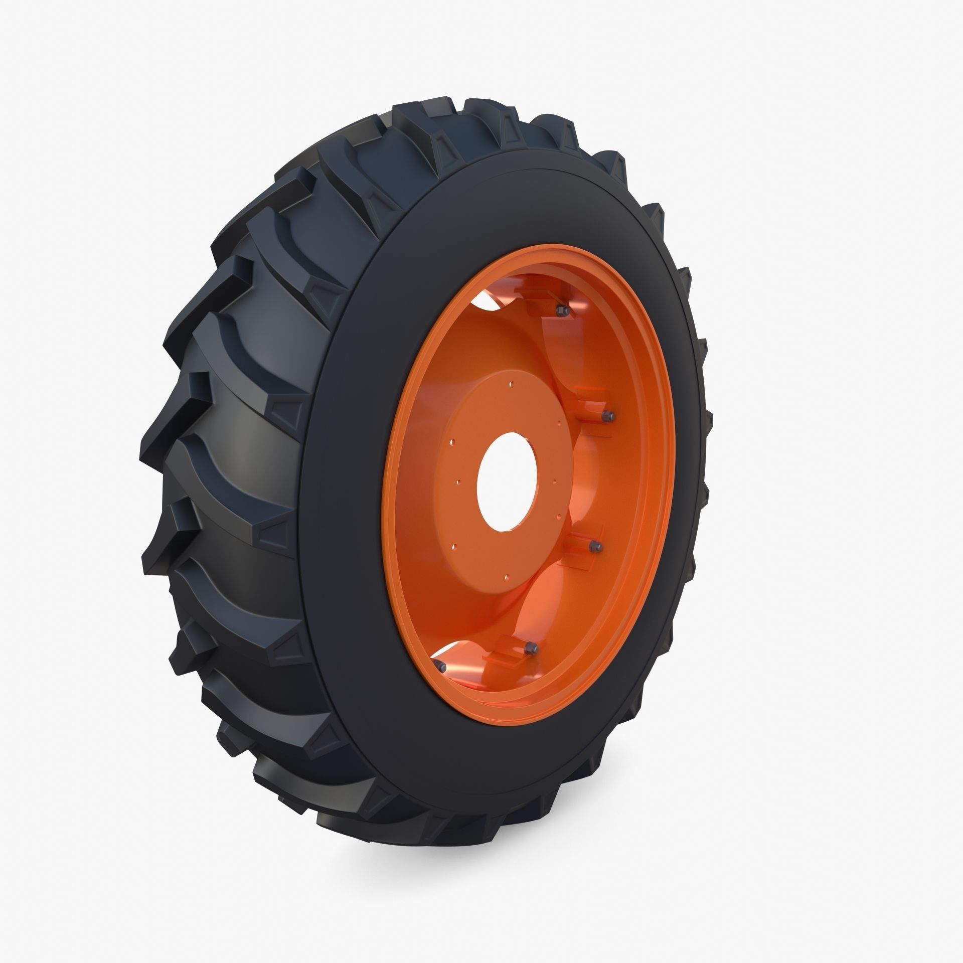 Full Tractor wheel v2 3D model_4