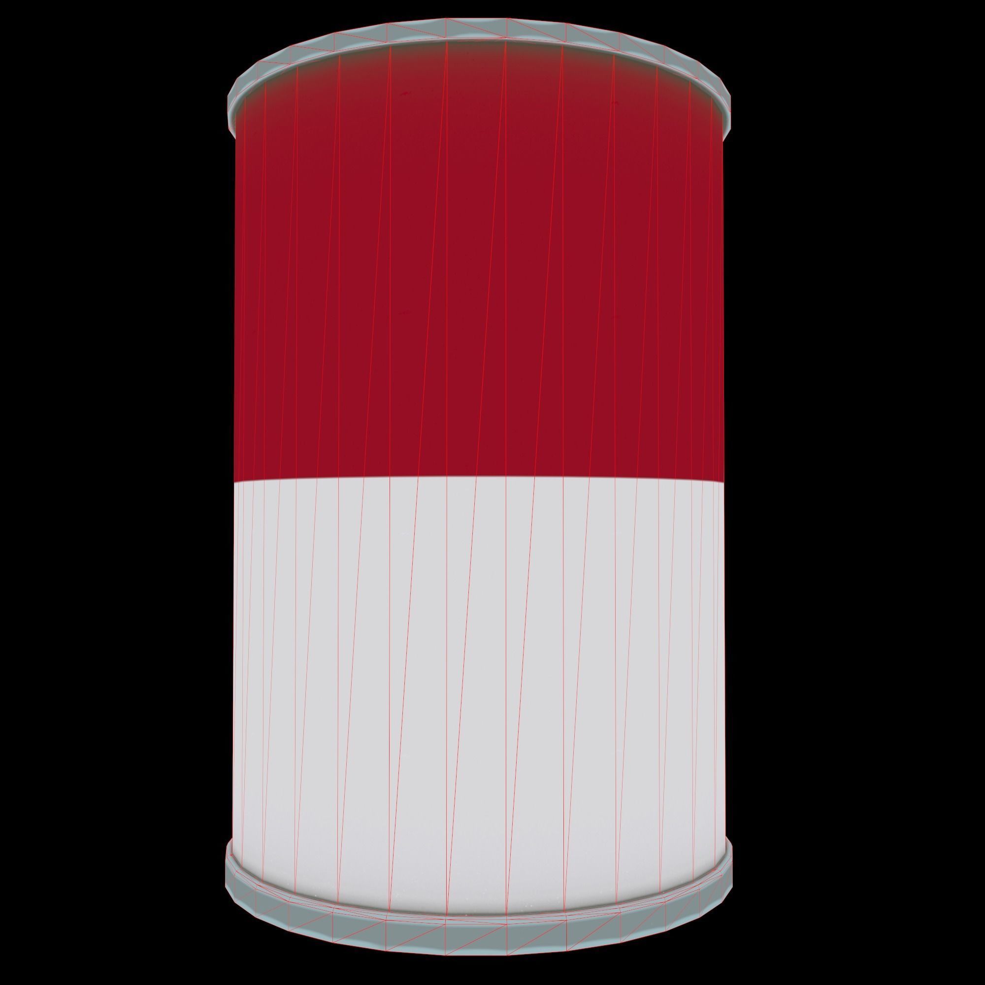 Tin with tomato soup Low-poly 3D model_4