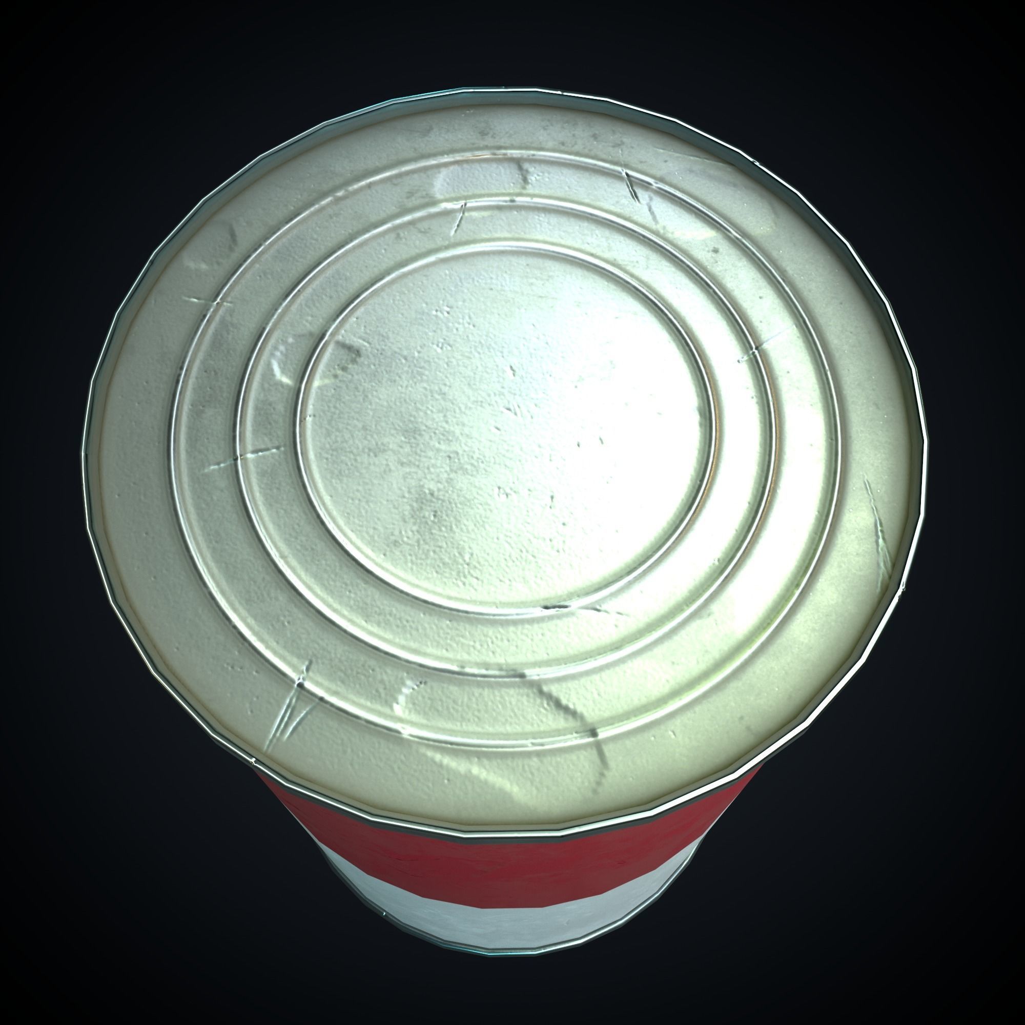 Tin with tomato soup Low-poly 3D model_5