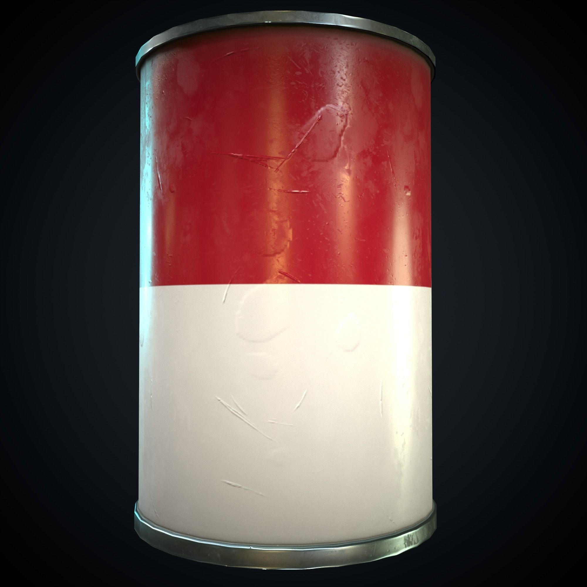Tin with tomato soup Low-poly 3D model_3
