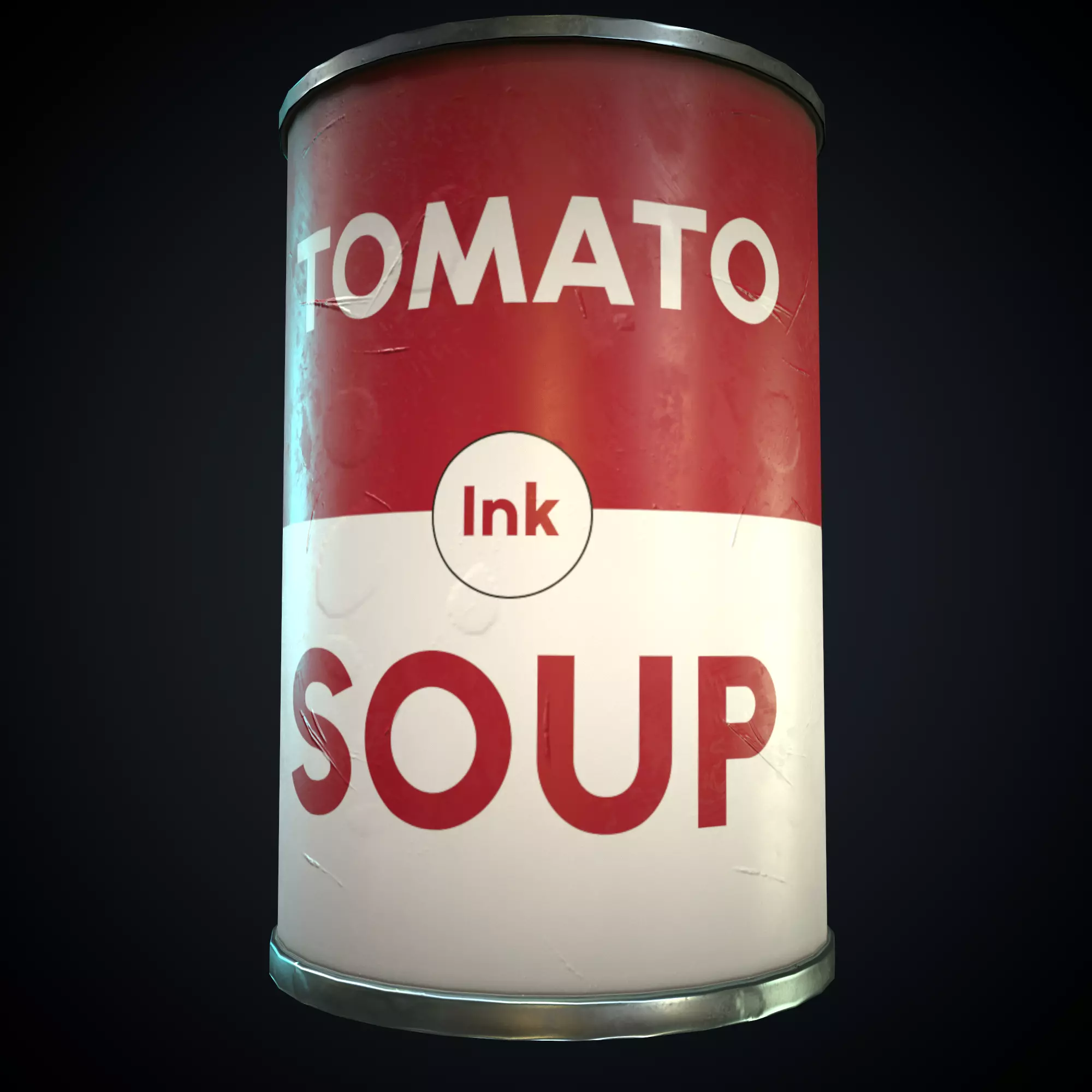 Tin with tomato soup Low-poly 3D model_0