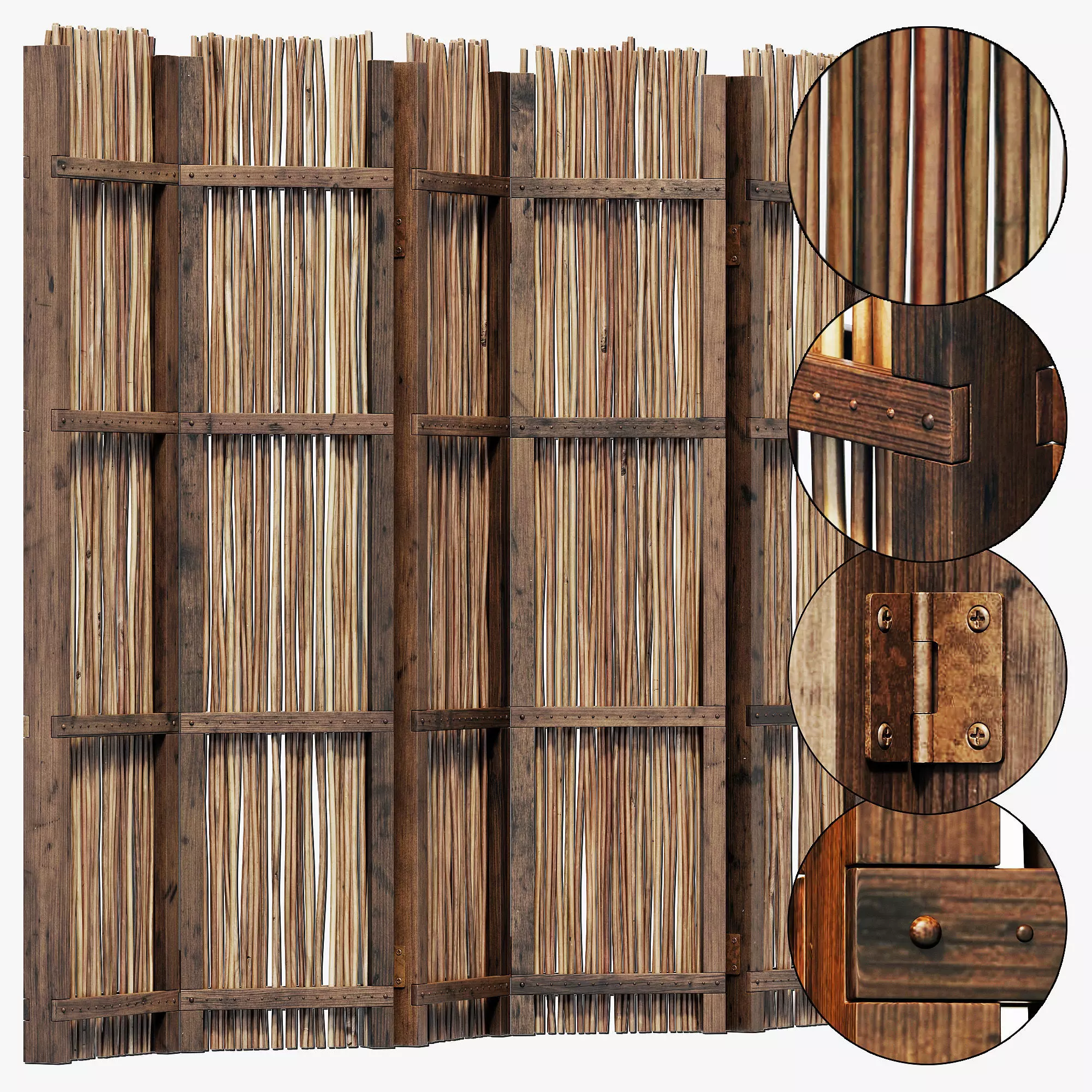 Screen branch crooked decor n4 3D model_0