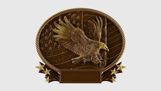 American Flag and Eagle 3D print model