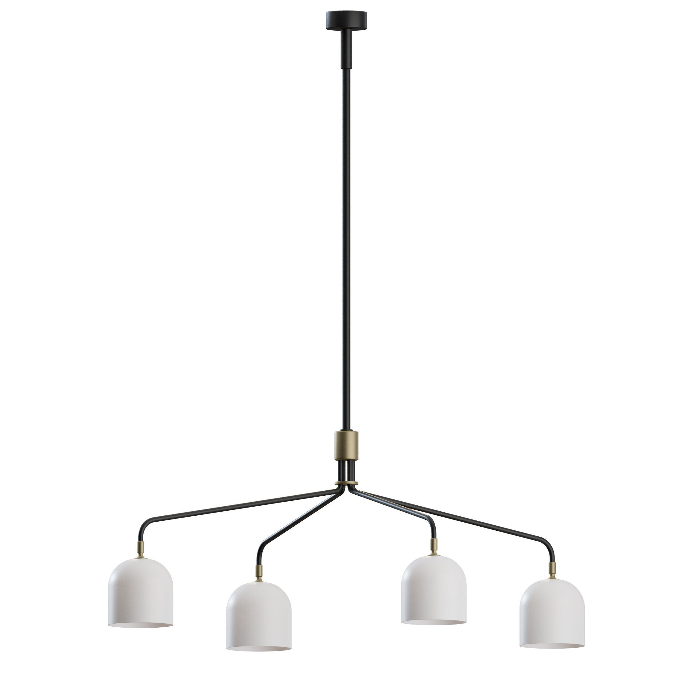 Howard Chandelier 4 Long Arm by Gubi 3D model_6