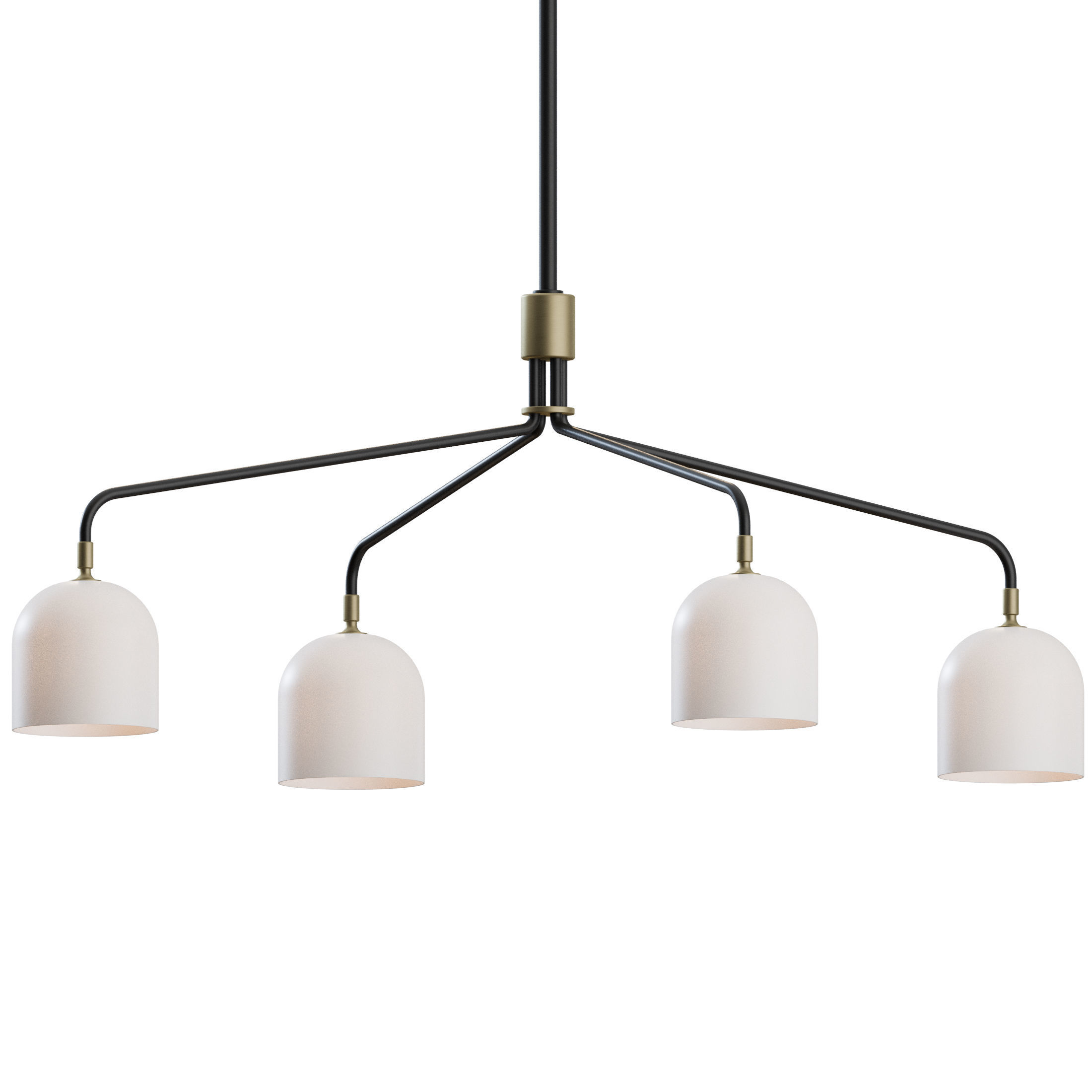 Howard Chandelier 4 Long Arm by Gubi 3D model_2