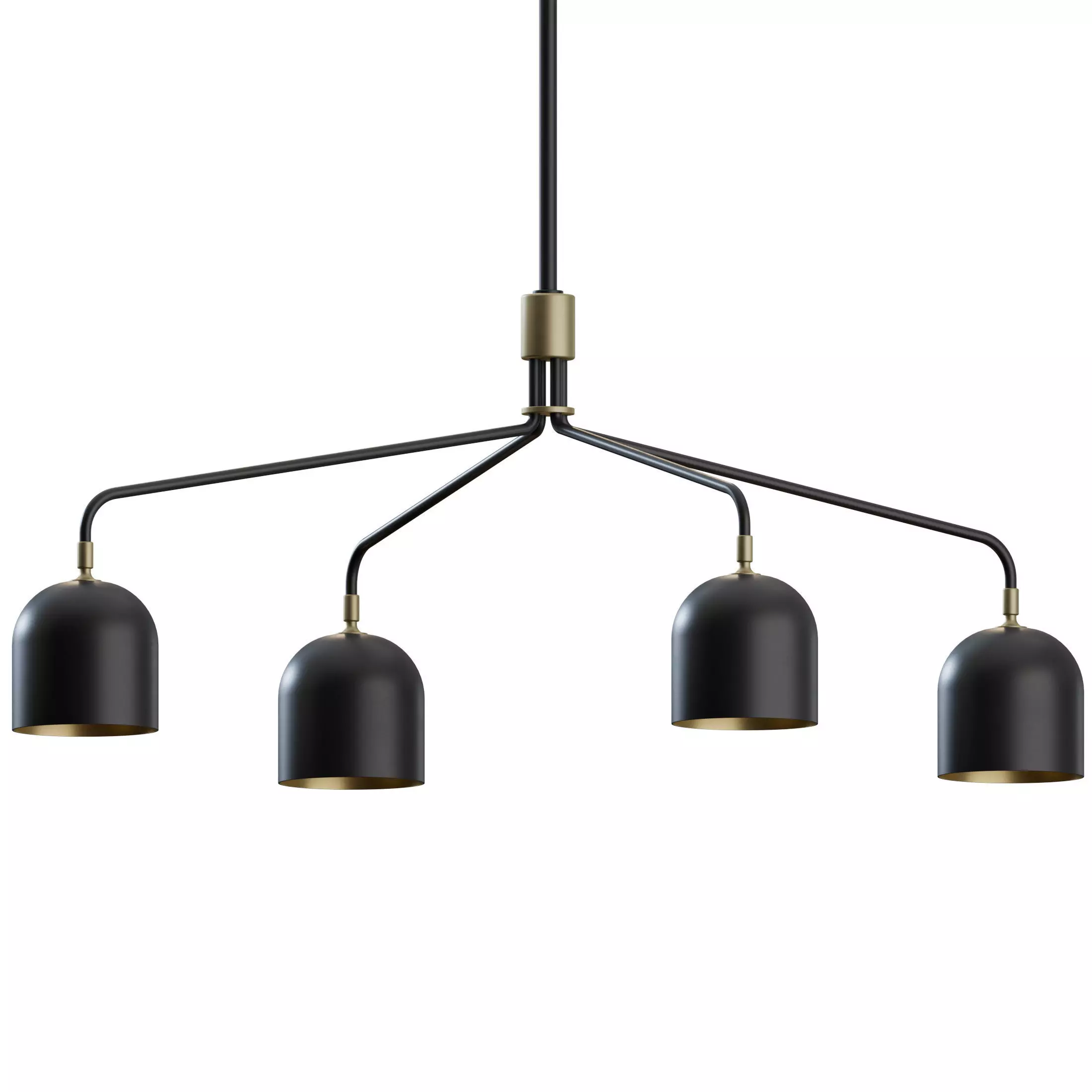 Howard Chandelier 4 Long Arm by Gubi 3D model_0