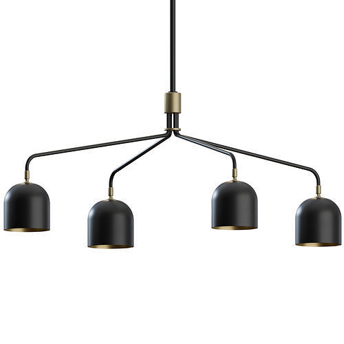 Howard Chandelier 4 Long Arm by Gubi 3D model
