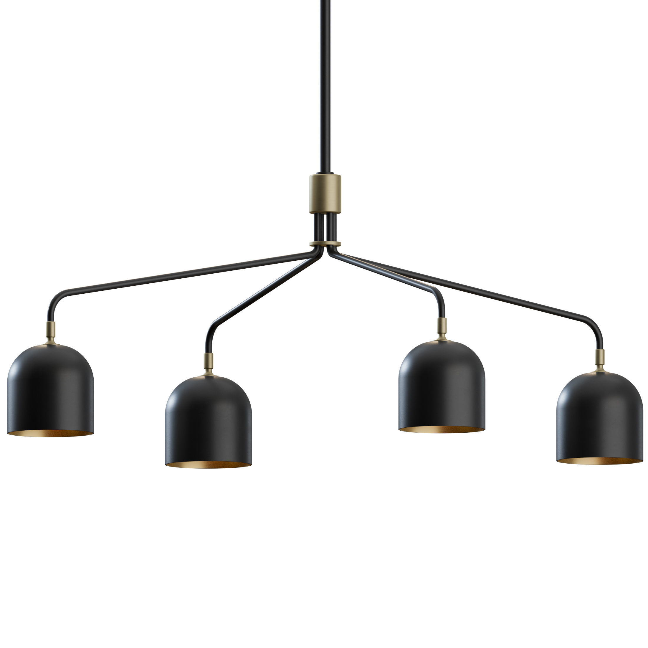 Howard Chandelier 4 Long Arm by Gubi 3D model_1