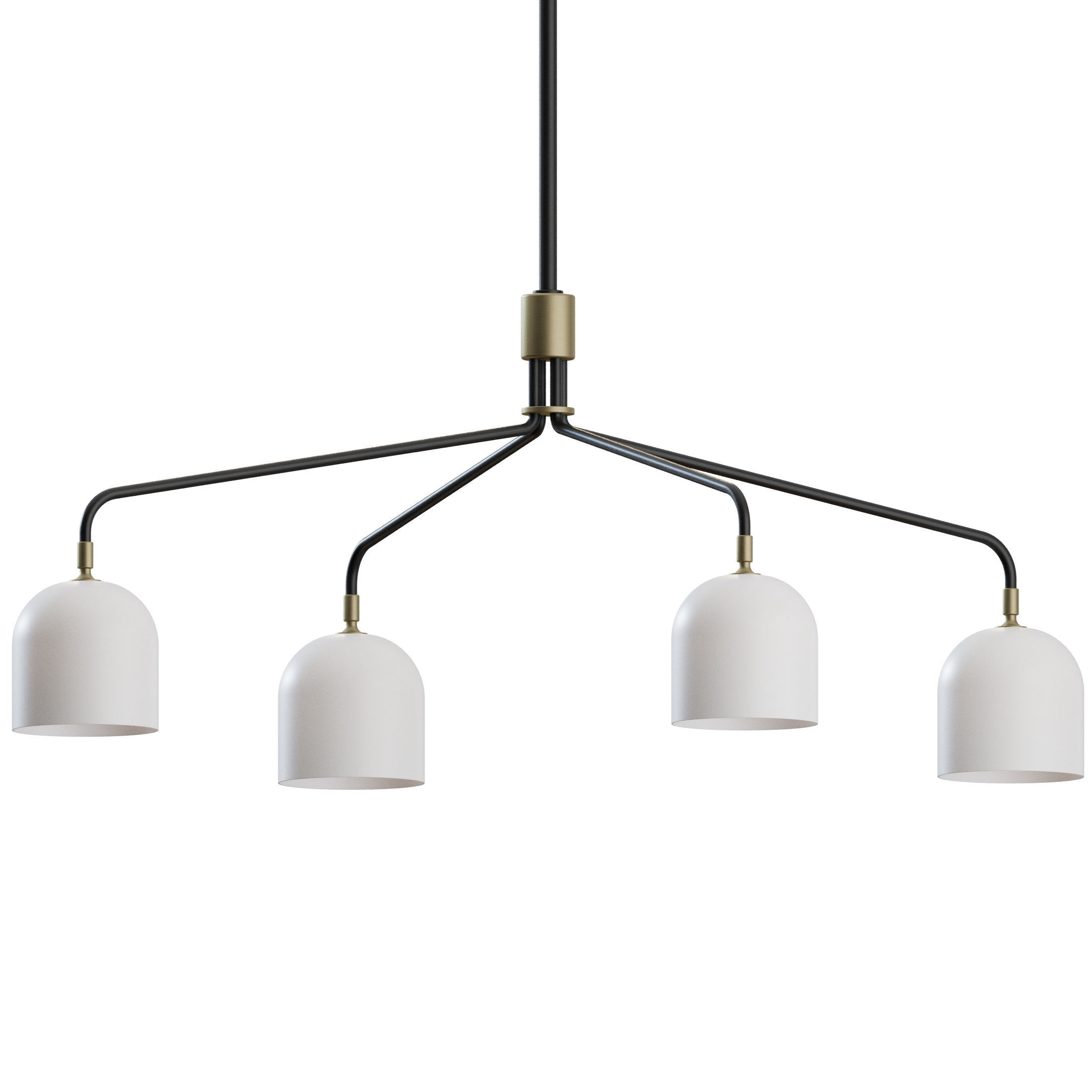 Howard Chandelier 4 Long Arm by Gubi 3D model_3