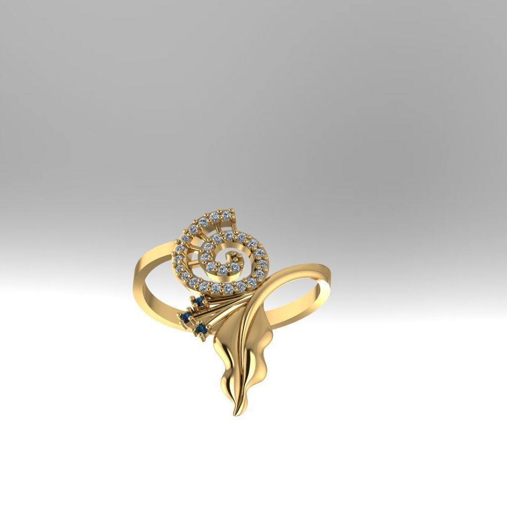 spiral ring style 3D print model_2