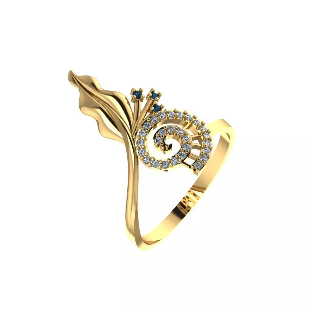 spiral ring style 3D print model_0