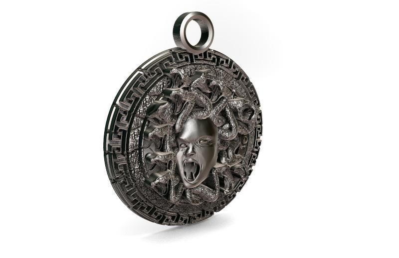 Medusa pendant  3D print model_3