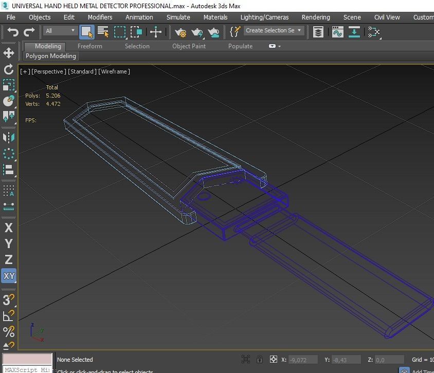 UNIVERSAL HAND HELD METAL DETECTOR PROFESSIONAL SAFETY 3D model_9