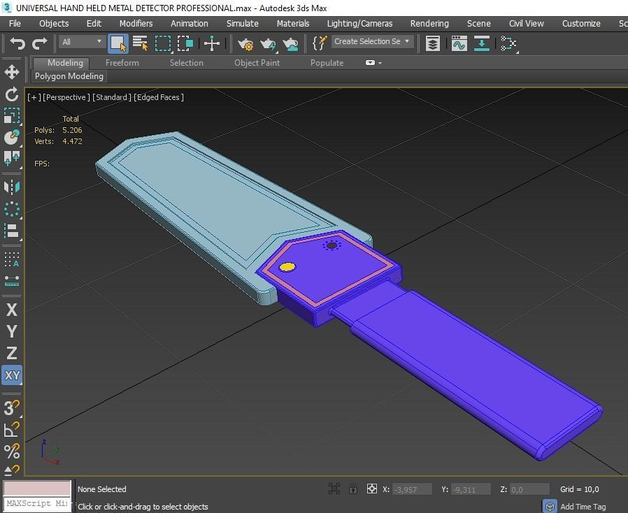 UNIVERSAL HAND HELD METAL DETECTOR PROFESSIONAL SAFETY 3D model_8