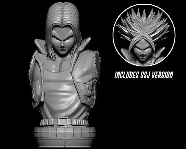 Fanart Future TRUNKS Bust - original and SSJ version -