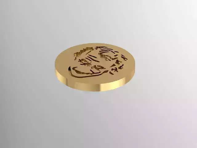 Gold Rivet Joker 3D