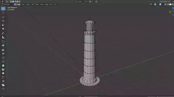 Lowpoly Animated Lighthouse Modell
