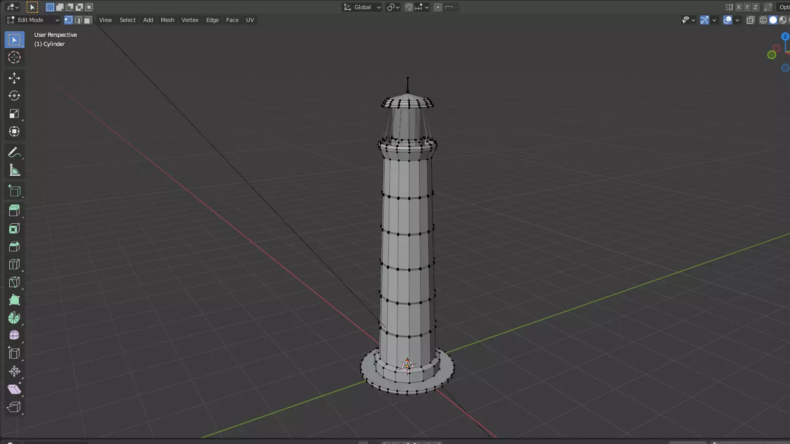 Lowpoly Animated Lighthouse Modell Free low-poly 3D model_0