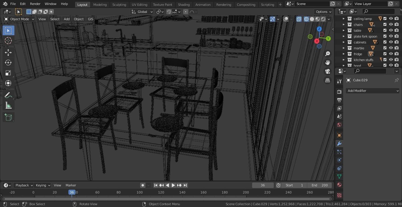 Modern kitchen 3D model_16