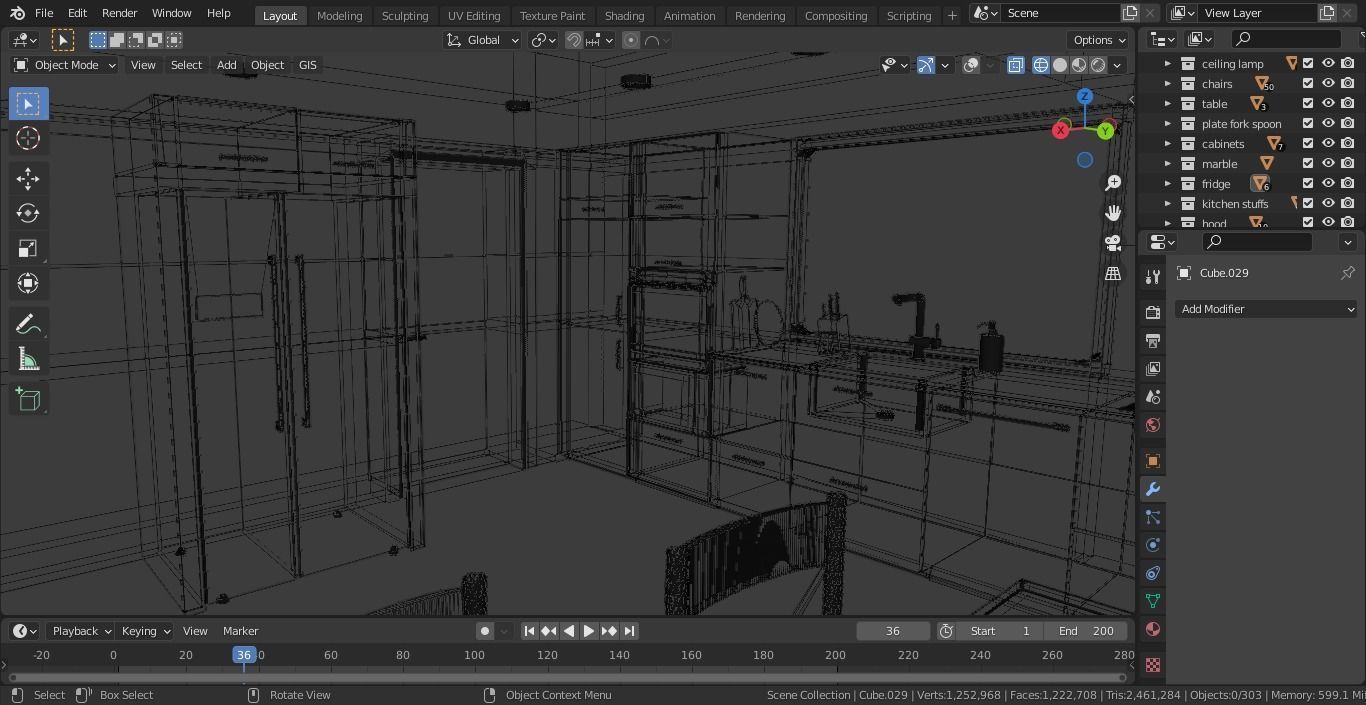 Modern kitchen 3D model_14